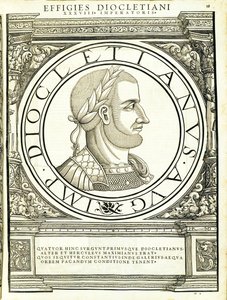 ディオクレティアヌス、ローマ東西の指揮官による古代硬貨の最も真実な画像から、チューリッヒのアンドレアスゲスナーによって印刷されたルドルフヴィッセンバッハによって彫刻 作： Hans Rudolf Manuel Deutsch